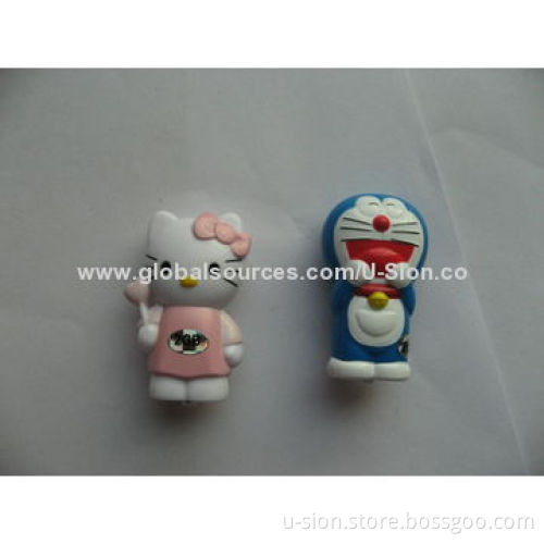 Customized Cartoon Plastic USB Flash Drive, Promotional Gifts or Collections, OEM Orders are Welcome